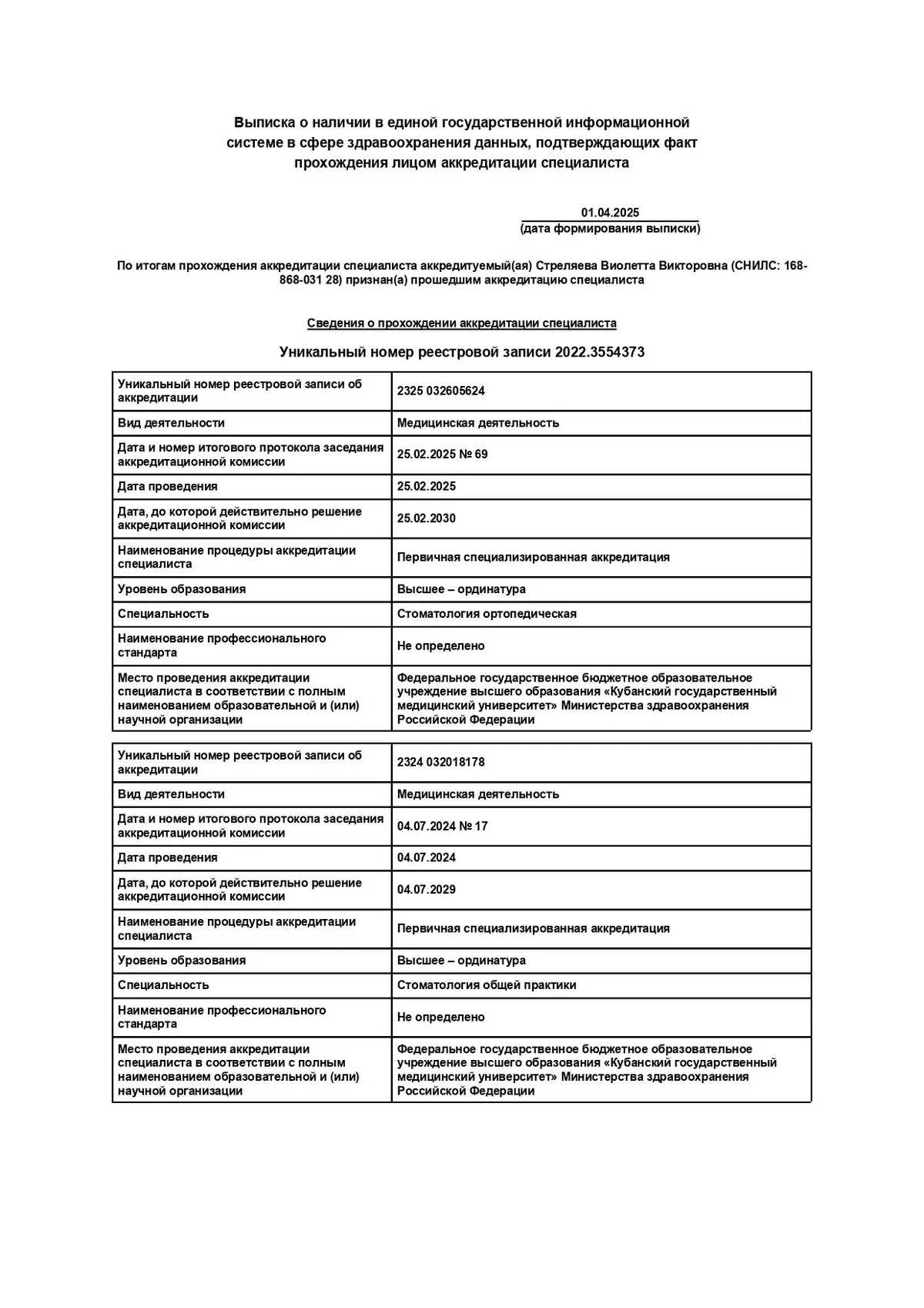 Cертификат