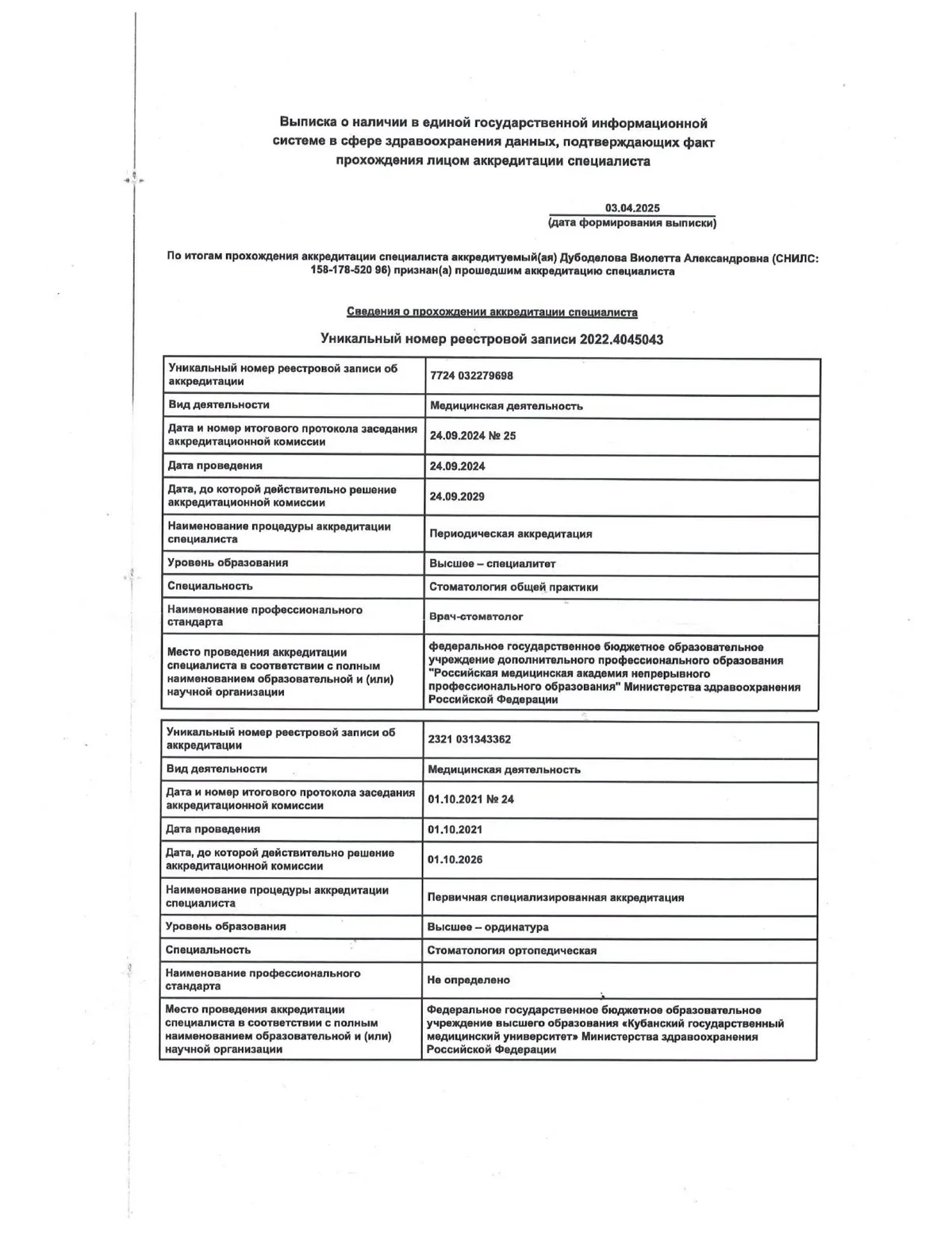 Cертификат