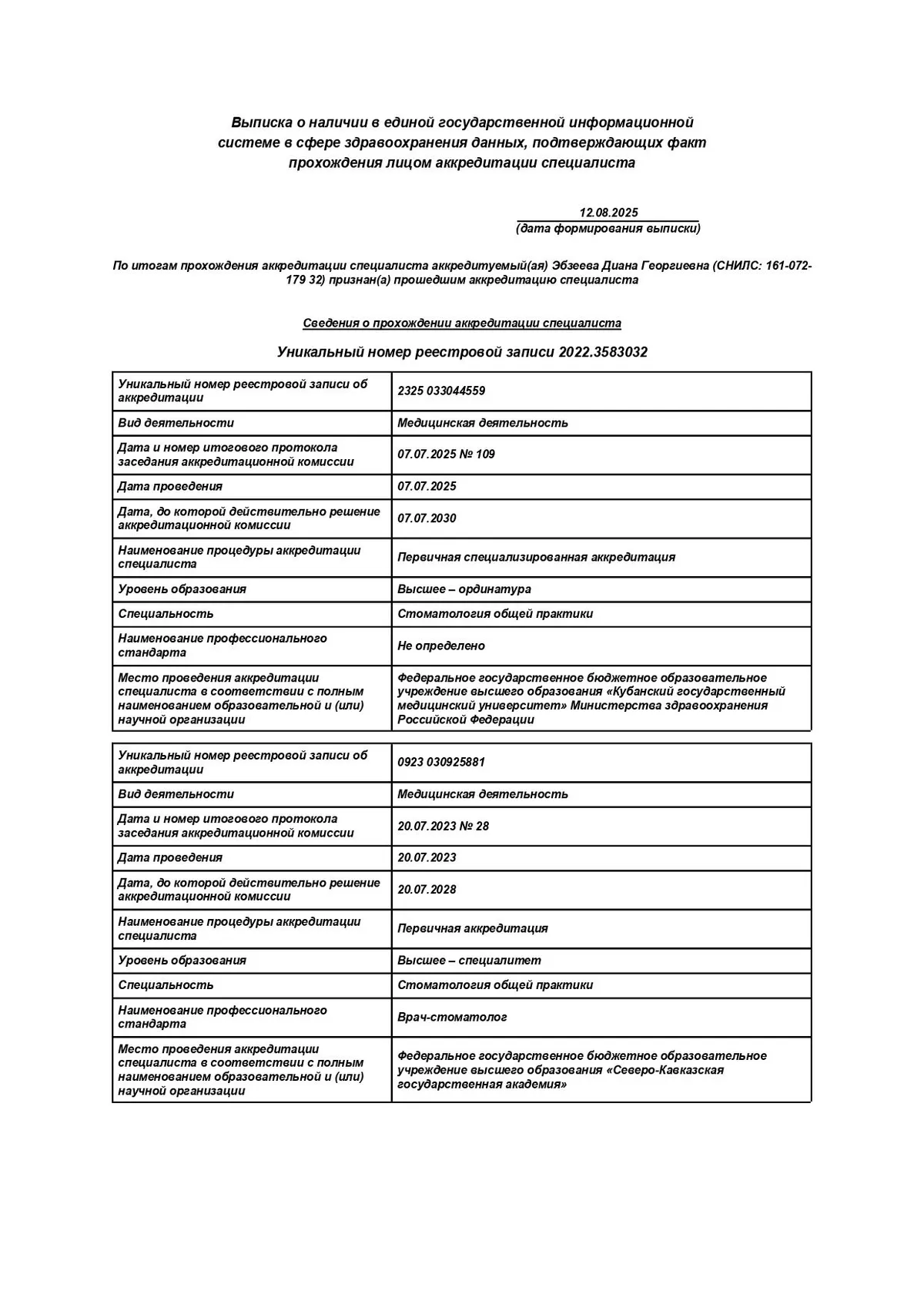 Cертификат