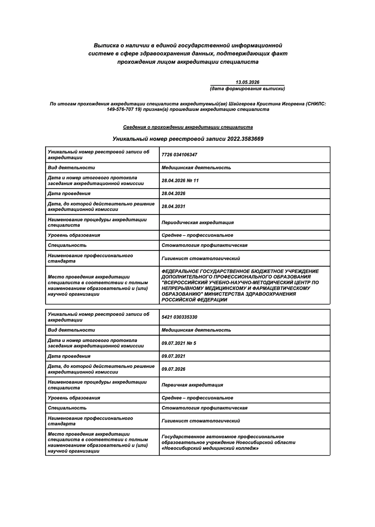 Cертификат
